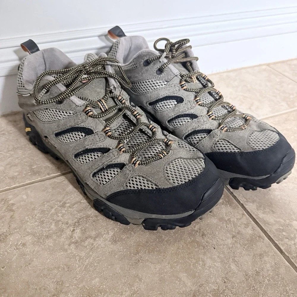 Merrell Moab Ventilator Low J86595 Walnut Mens Size 14 Hiking Shoes Vibram Suede